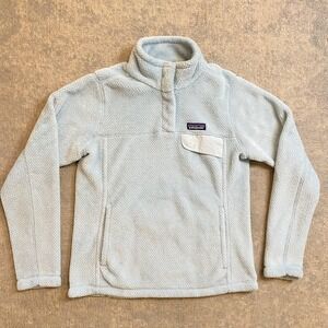 Patagonia Fleece Jacket Womens Small Blue Snap Pullover Polartec Thermal Pro